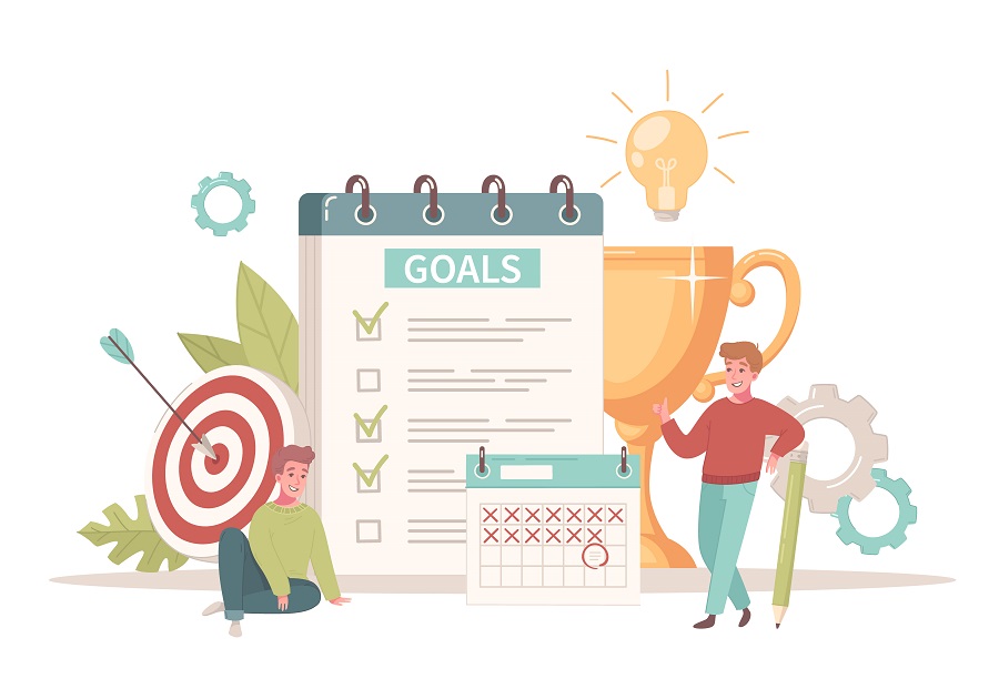 Personal Goals Doodle Composition