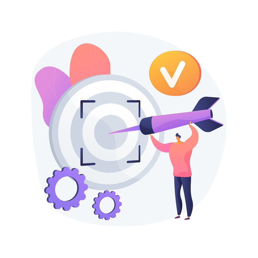 Focus abstract concept vector illustration.